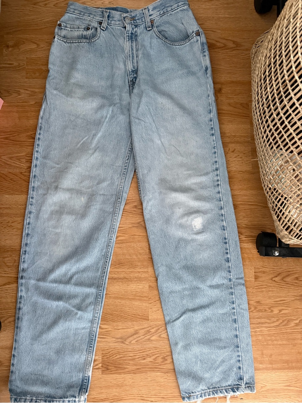 Ali Grace vintage ultra baggy jeans in light medium